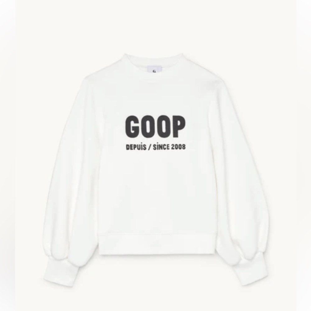 GOOP GWYN graphic White Sweatshirt small